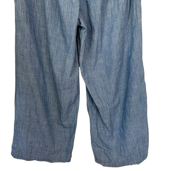 J. Crew Chambray Tie-Waist Pant Blue Classic Wash L0874 Size 4 - Picture 9 of 12